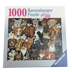 Ravensburger “The Gang’s All Here” Premium Jigsaw Puzzle 1000 Pieces Dogs Cats